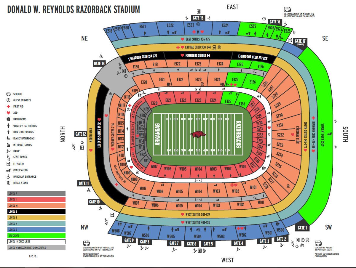 Razorback Stadium Seating Chart