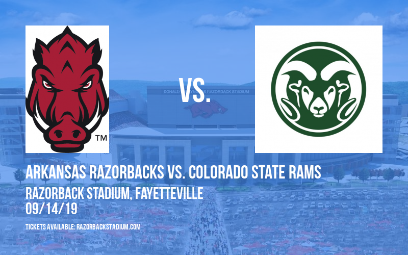 Arkansas Razorbacks vs. Colorado State Rams at Razorback Stadium