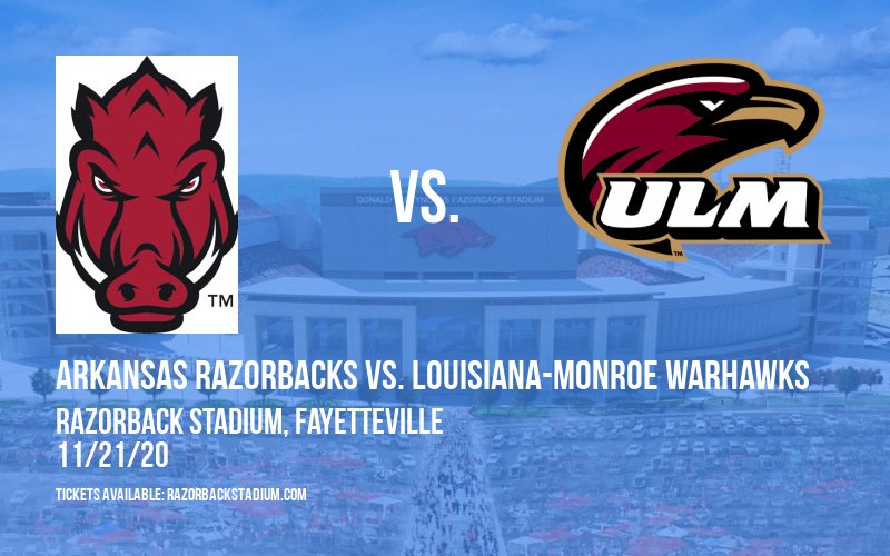 Arkansas Razorbacks vs. Louisiana-Monroe Warhawks at Razorback Stadium