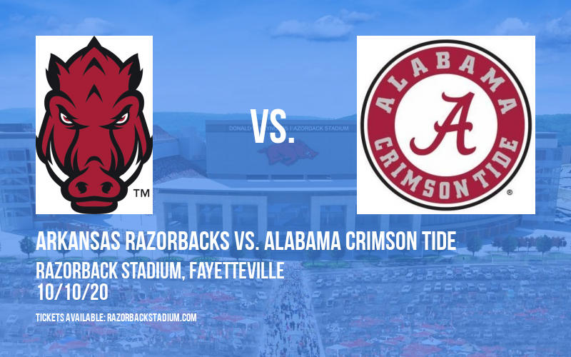 Arkansas Razorbacks vs. Alabama Crimson Tide at Razorback Stadium