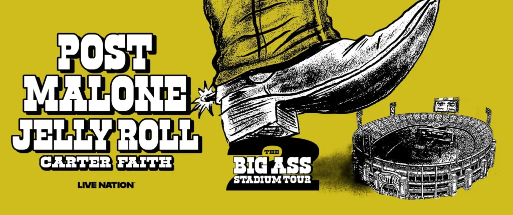 Post Malone & Jelly Roll at Donald W. Reynolds Razorback Stadium